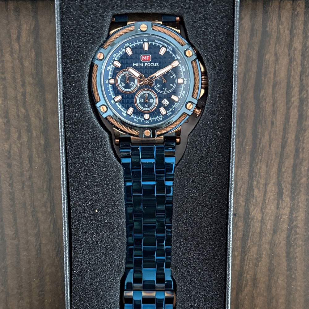 Men's Blue Chronograph Watch